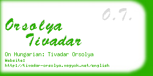 orsolya tivadar business card